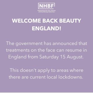 Thank the lord!! Well done @nhbfsocial @babtac @britishbeautycouncil @carolinehirons you have all been amazing and helped our industry 👏👏👏 I am still not back yet due to my room not being ready just yet I will be in touch with everyone soon but best wishes to all my beauty industry friends who can return to work #evetaylor #evetaylorfacials #beautytreatmentsnorfolk #hdbrows #biosculpturenails #waxing #manicure #pedicure #brows #giftvouchers #tinting #dermaviduals